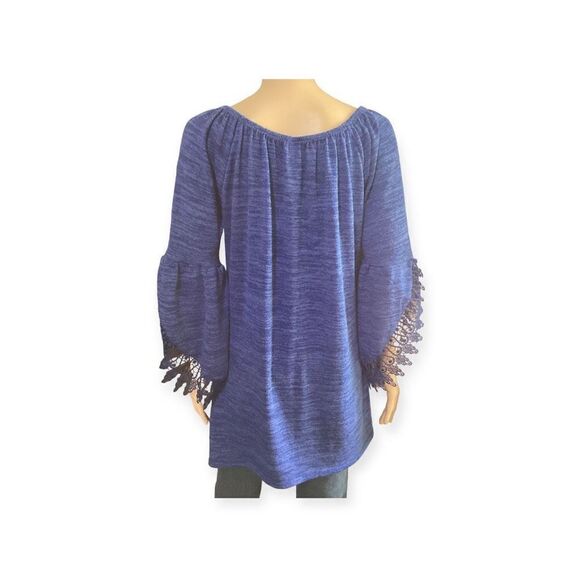 Vintage Win Win Open Sleeve Lace Tunic S-M - Picture 2 of 6
